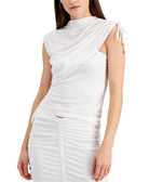 INC International Concepts Women Ruched Asymmetrical Top