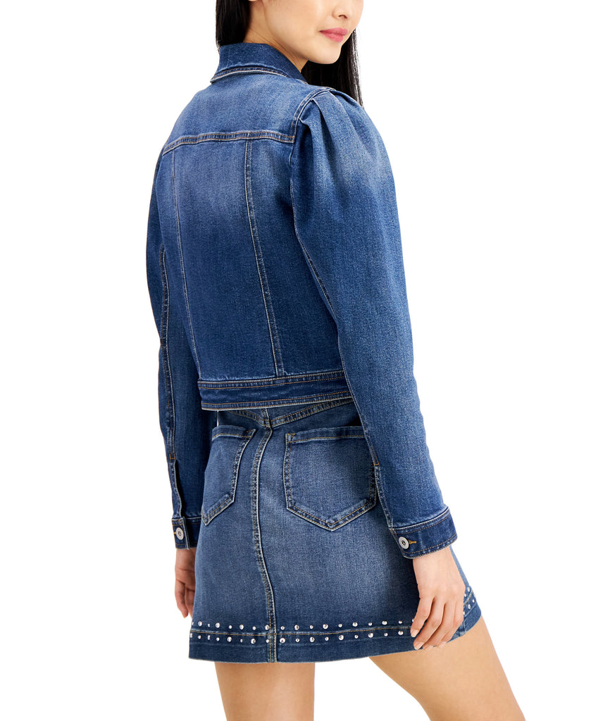 INC International Concepts Women Volume Sleeve Denim Jacket