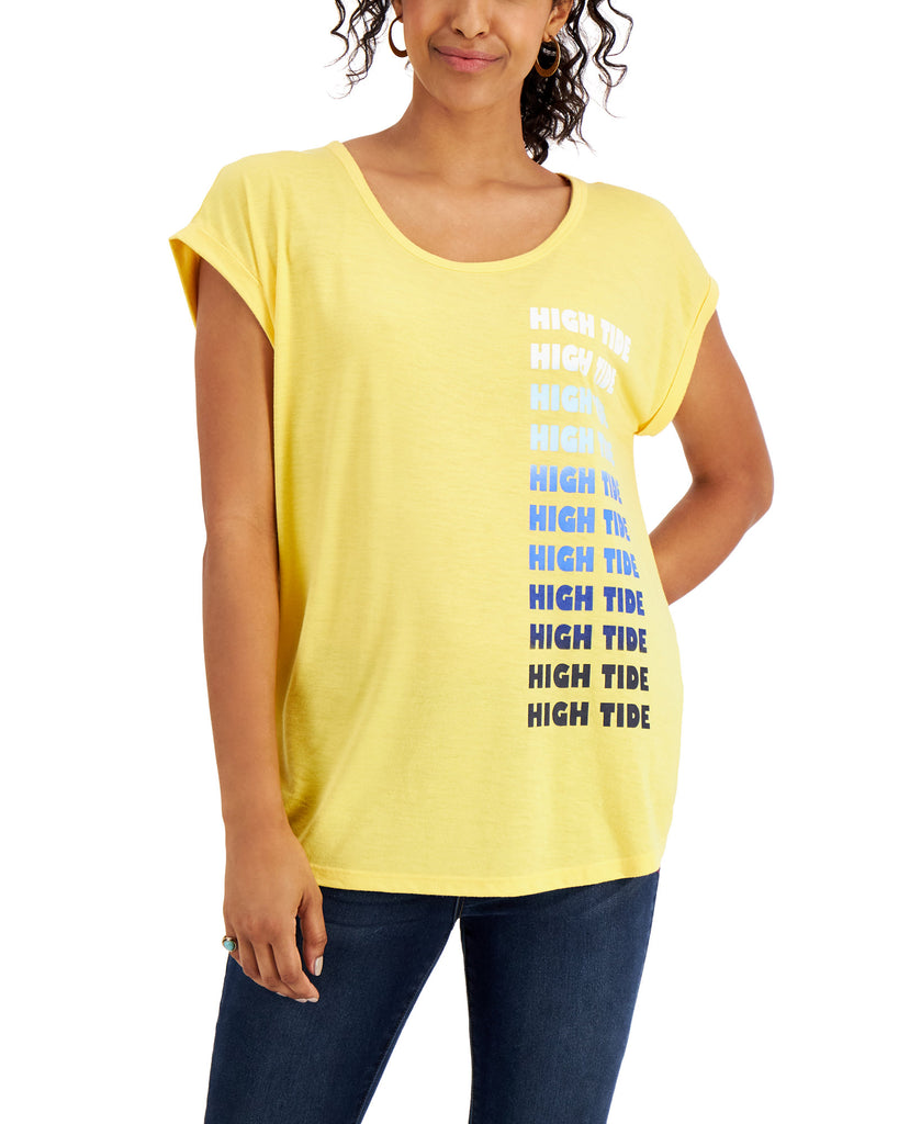 Style & Co Women High Tide Graphic T Shirt High Tide