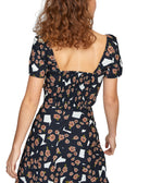 RVCA Women Printed Annola Smocked Cropped Top
