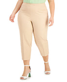 Alfani Women Plus High Waist Cropped Pants Fresh Clay