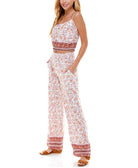 Kingston Grey Women Floral Smocked Tank Top