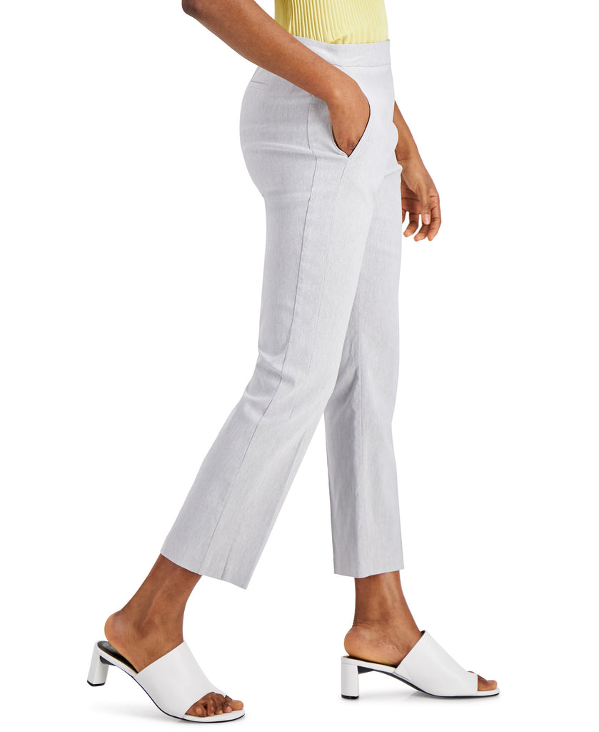 Alfani Women Cropped Slit Hem Straight Leg Pants