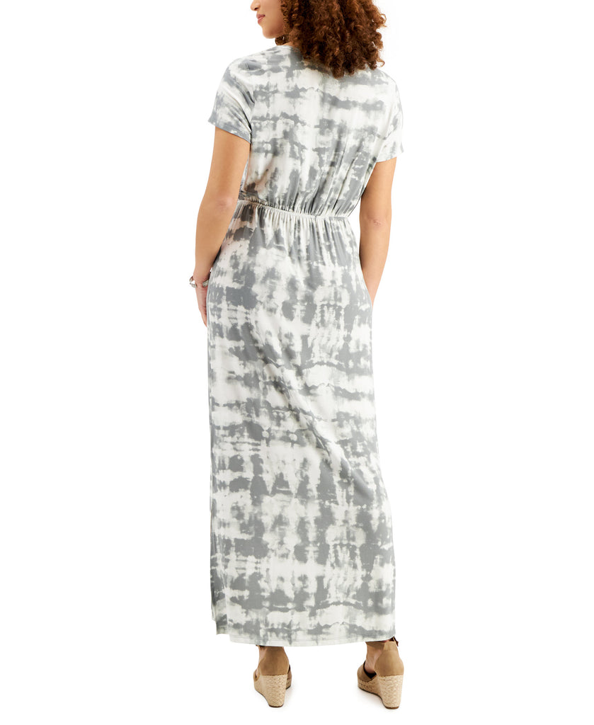 Style & Co Women Printed Drawstring Waist Maxi Dress