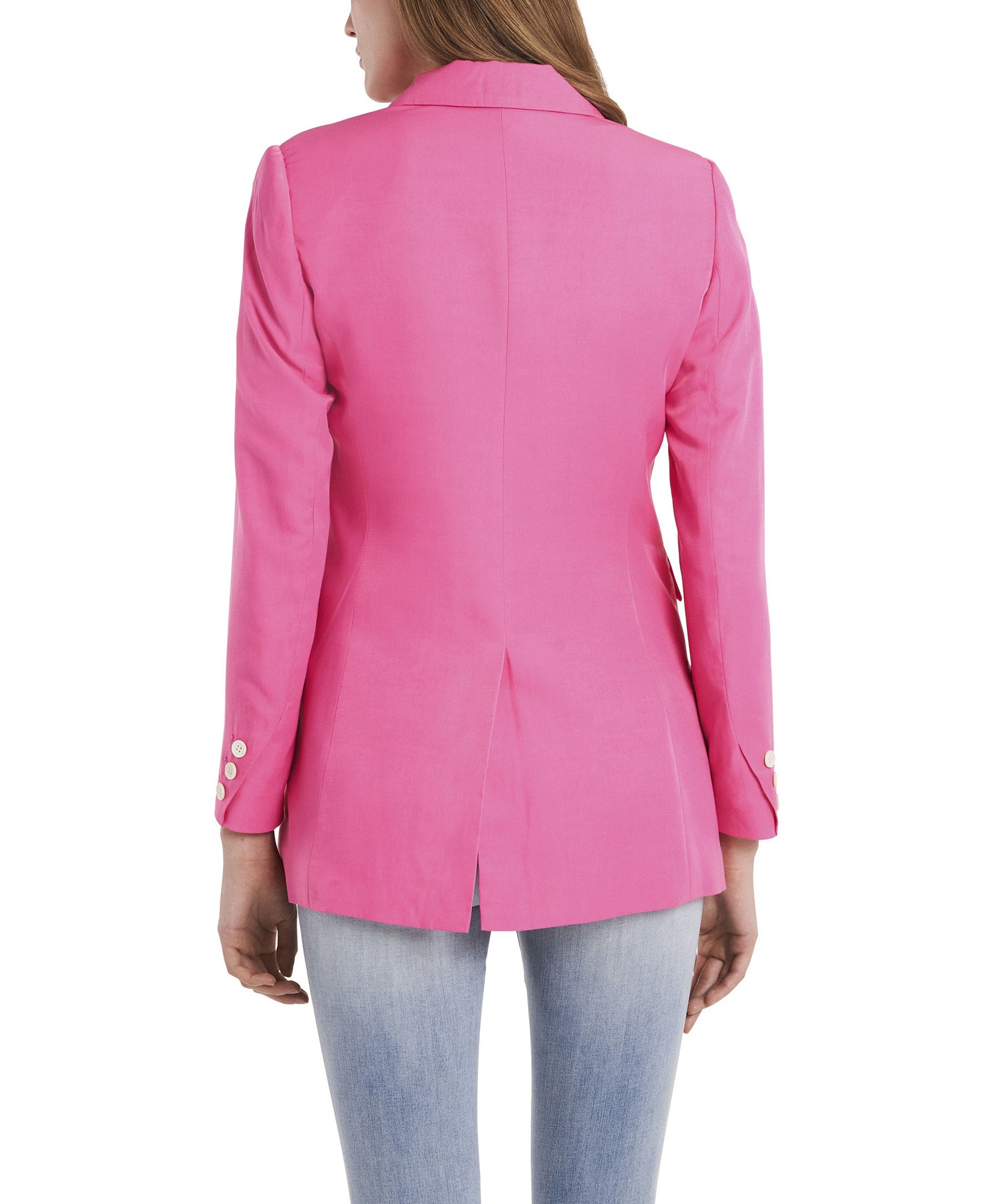 Vince Camuto Women Petite Long Sleeve Luxe CDC One Button Blazer