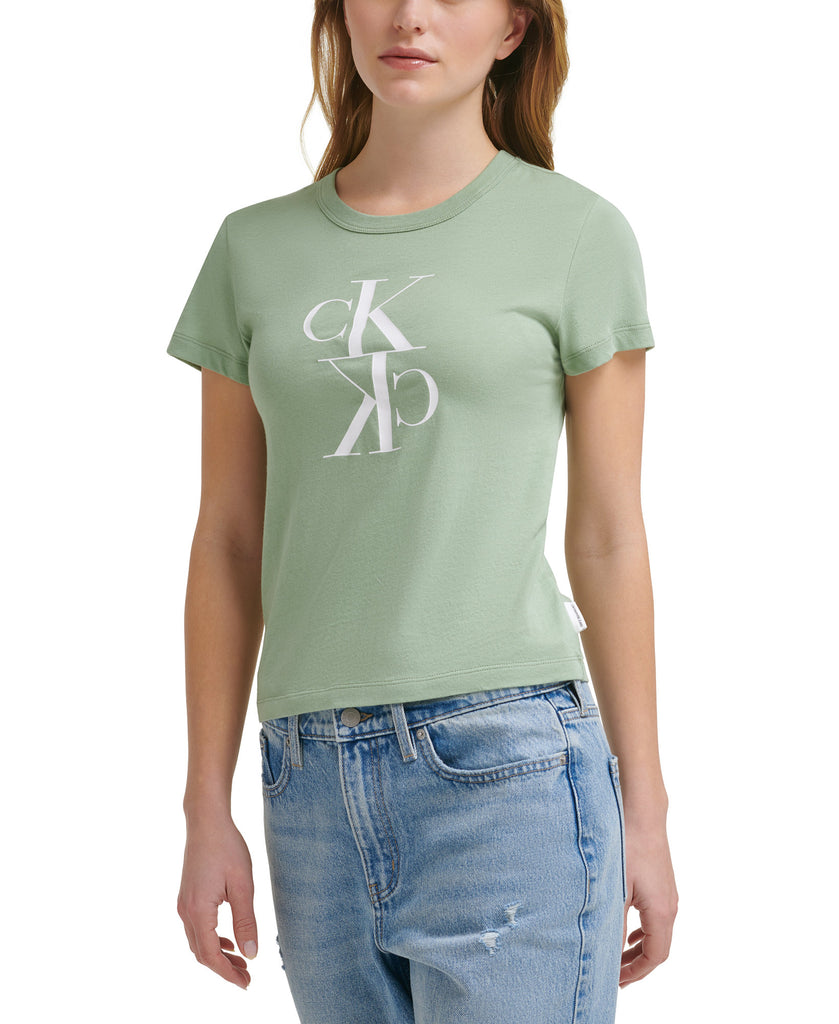 Calvin Klein Jeans Women Logo T Shirt Foliage