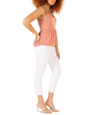 Black Tape Women Soft Peplum Knit Cami Top