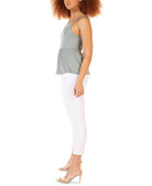 Black Tape Women Soft Peplum Knit Cami Top