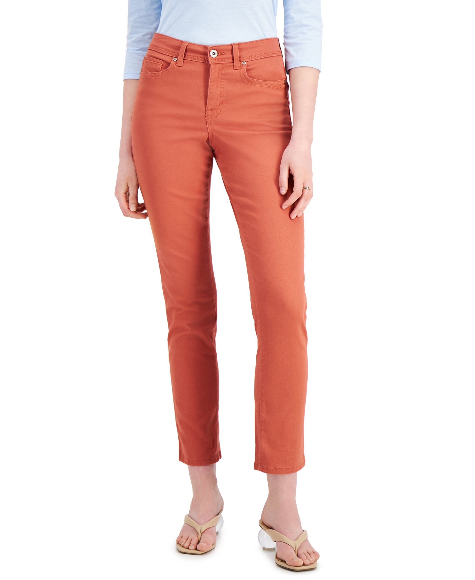 Tummy-Control High-Rise Straight Jeans