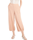 Alfani Women Petite Wide Leg Cropped Joggers Fresh Clay