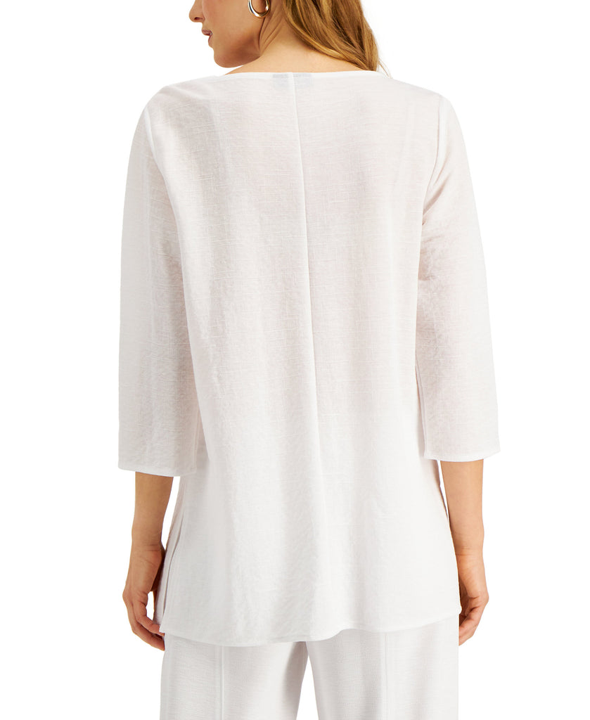 Alfani Women Petite Split Neck Tunic