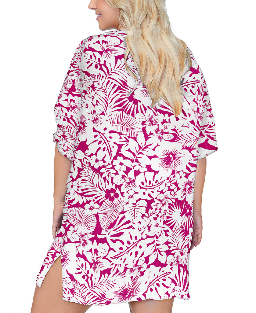 Raisins Women Plus Trendy Making Waves Tranquilo Caftan Cover Up