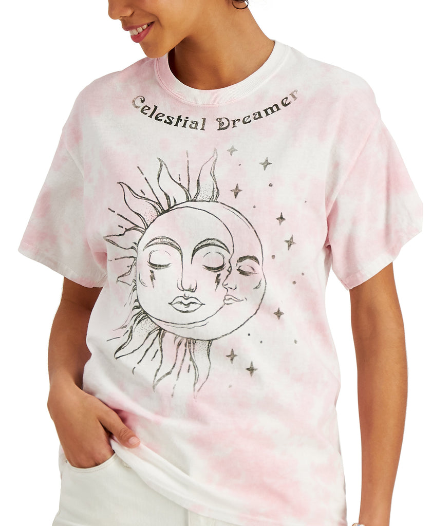Love Tribe Juniors Cotton Celestial Dreamer Graphic T Shirt