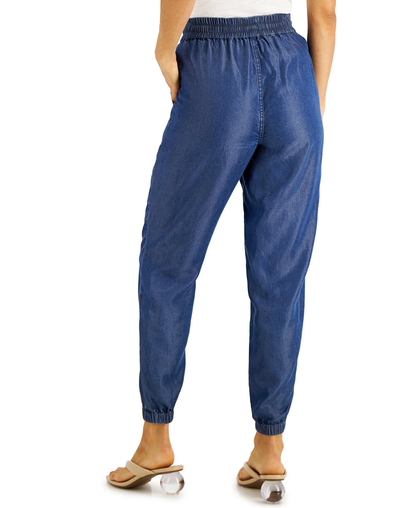 Bar III Women Chambray Pull On Jogger Pants