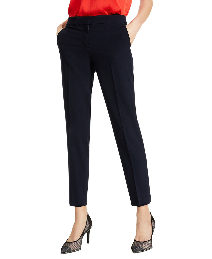 Bar III Women Straight Leg Dress Pants Navy