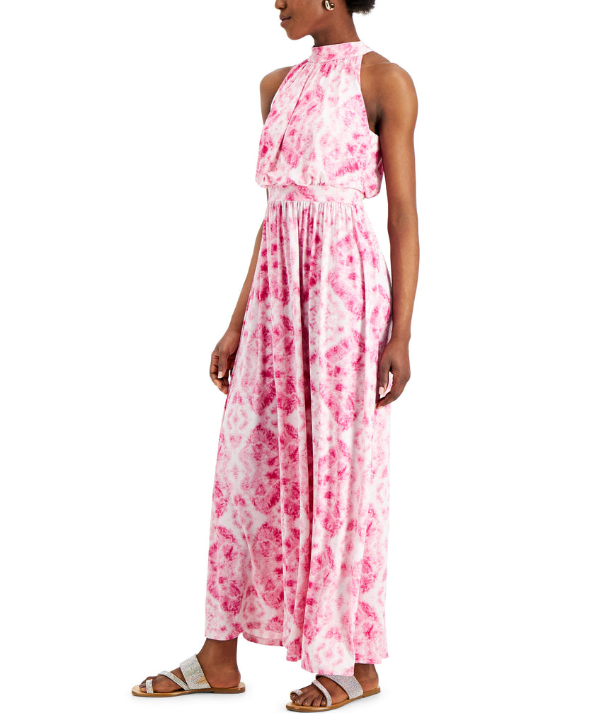 INC International Concepts Women Printed Halter Neck Maxi Dress