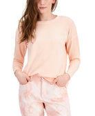Style & Co Women Crewneck Sweatshirt Peach Sherbet