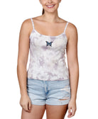 Rebellious One Women Tie Dye Cotton Tank Top Grey