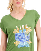 Style & Co Women Adventure Graphic Print T Shirt