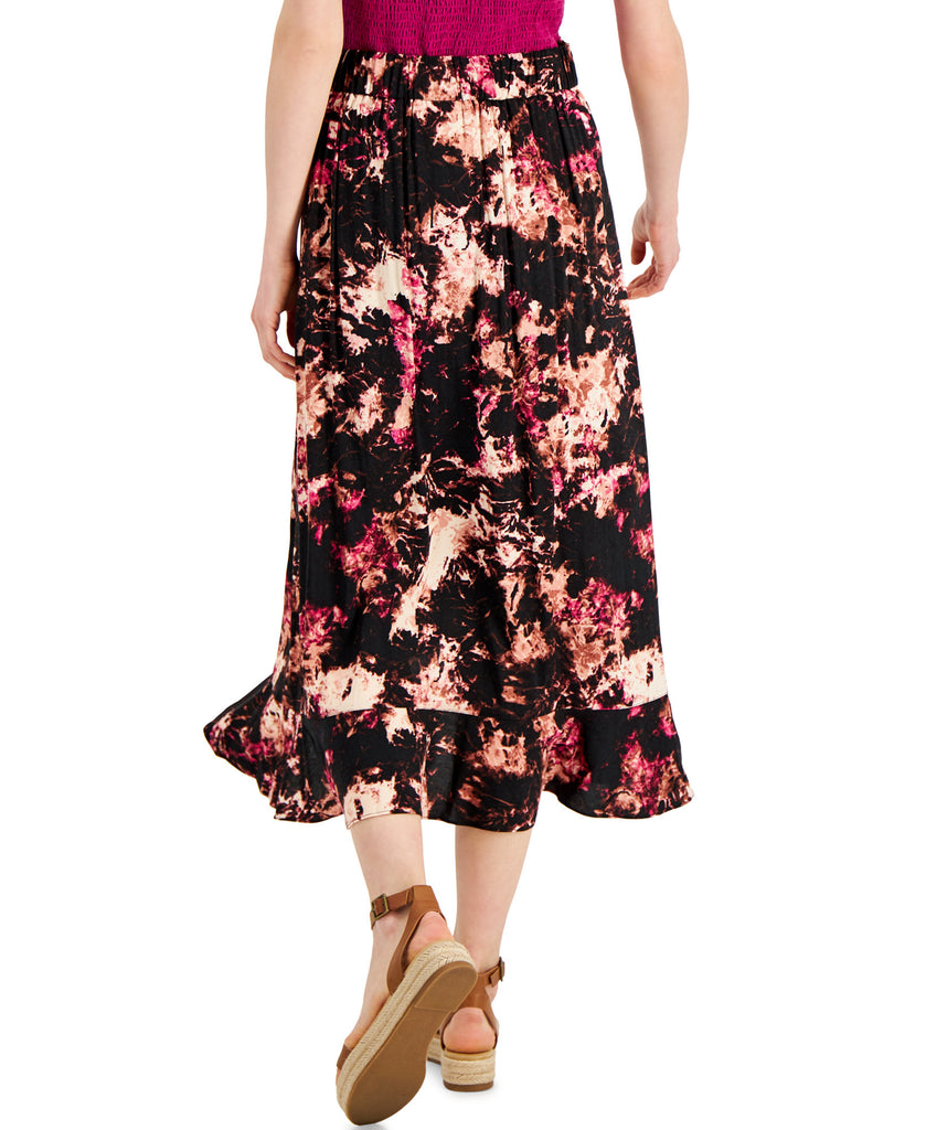 INC International Concepts Women Printed Ruffled Wrap Skirt