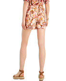 INC International Concepts Women Pleated Printed Pull On Shorts