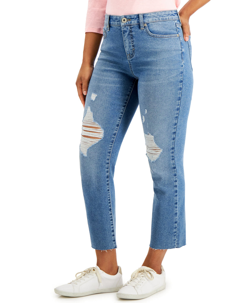 Style & Co Women High Rise Straight Crop Jeans