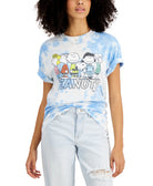Peanuts Women Peanuts Cotton Tie Dyed T Shirt Blue White