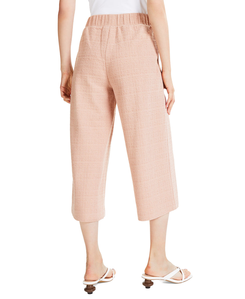 Alfani Women Textured Relaxed Fit Wide Leg Pull On Pants