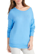 Lauren Ralph Lauren Women Petite Relaxed Jersey Shirt Blue