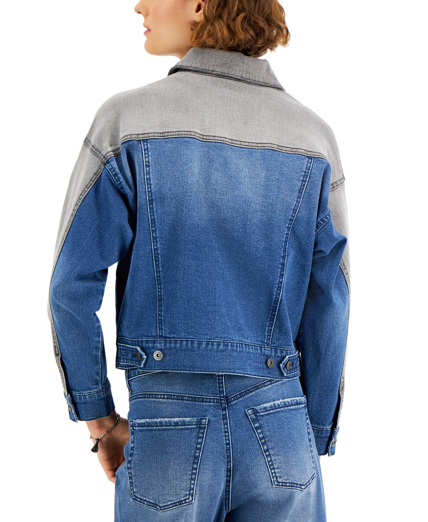 Style & Co Women Two Tone Denim Jacket