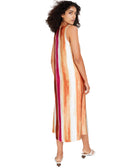 Alfani Women Striped Satin Midi Dress
