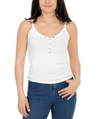 Hippie Rose Women Textured Tank Top Ivory