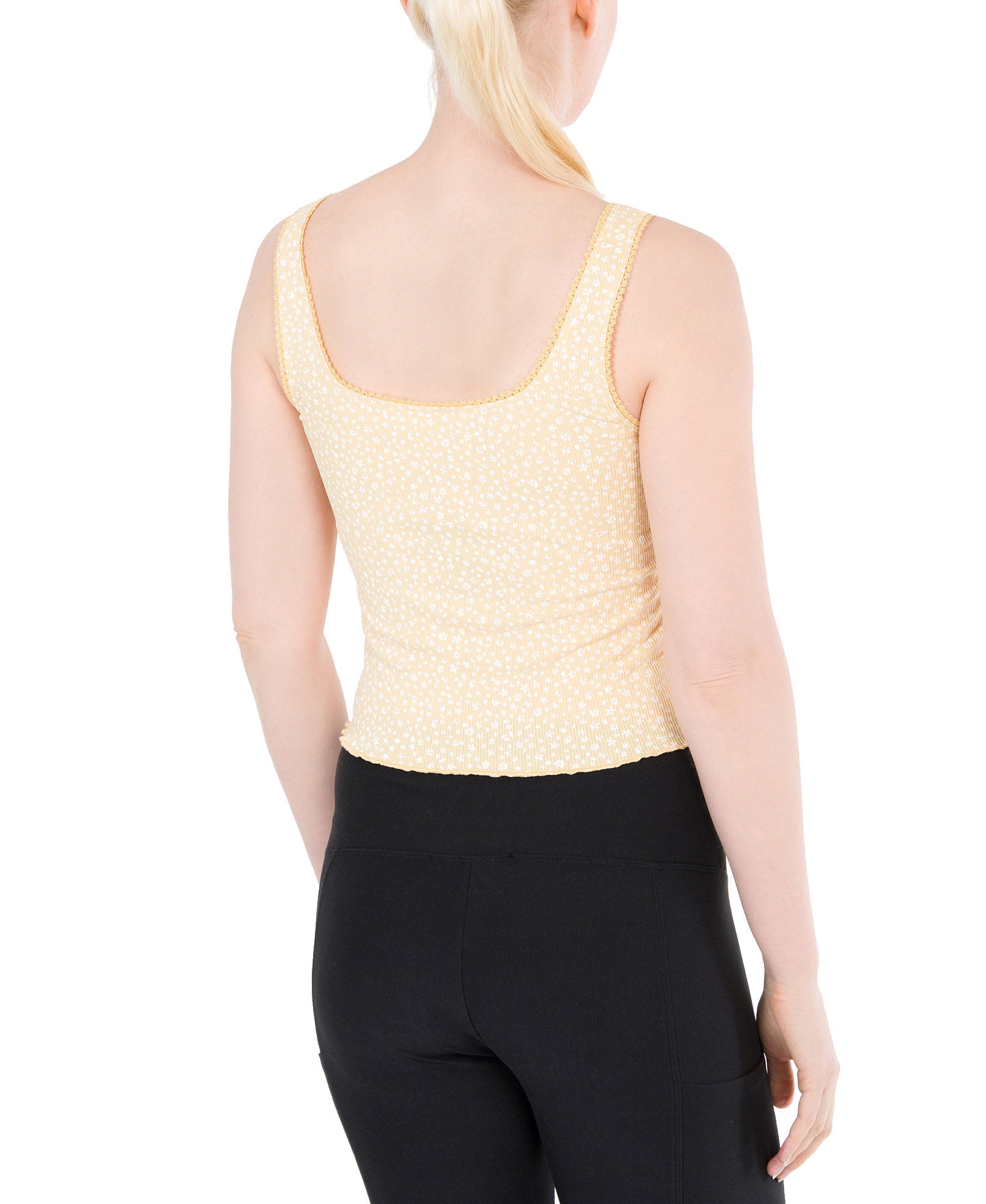 Hippie Rose Women Square Neck Lace Trim Top