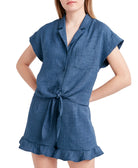BCBGeneration Women Tie Hem Shirt Denim