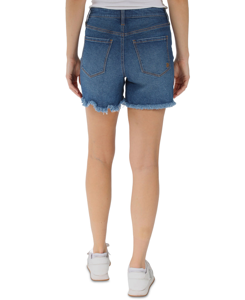 Indigo Rein Women Distressed Frayed Hem Denim Shorts