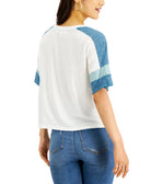 Hippie Rose Juniors Colorblocked T Shirt