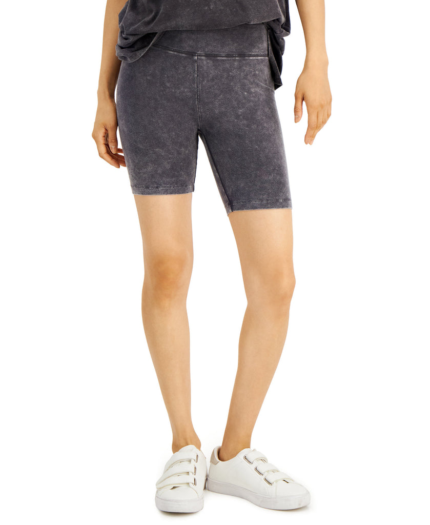 Hippie Rose Women High Rise Biker Shorts Mineral Charcoal