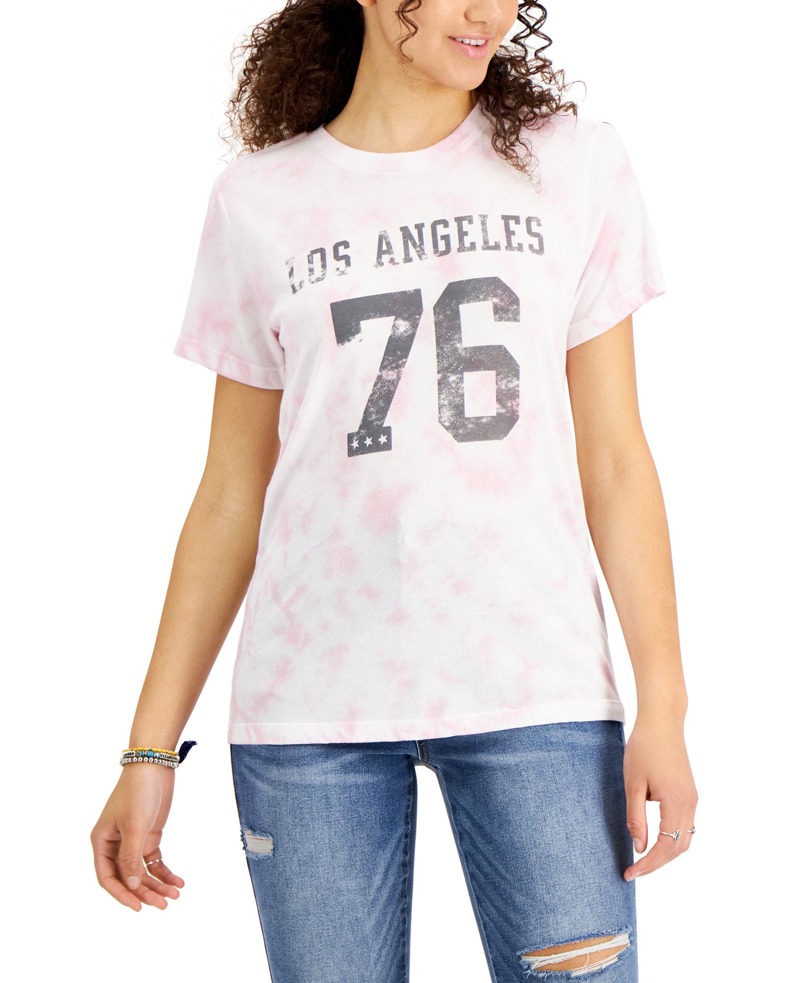 Grayson Threads Black Women Los Angeles Tee Light Pink