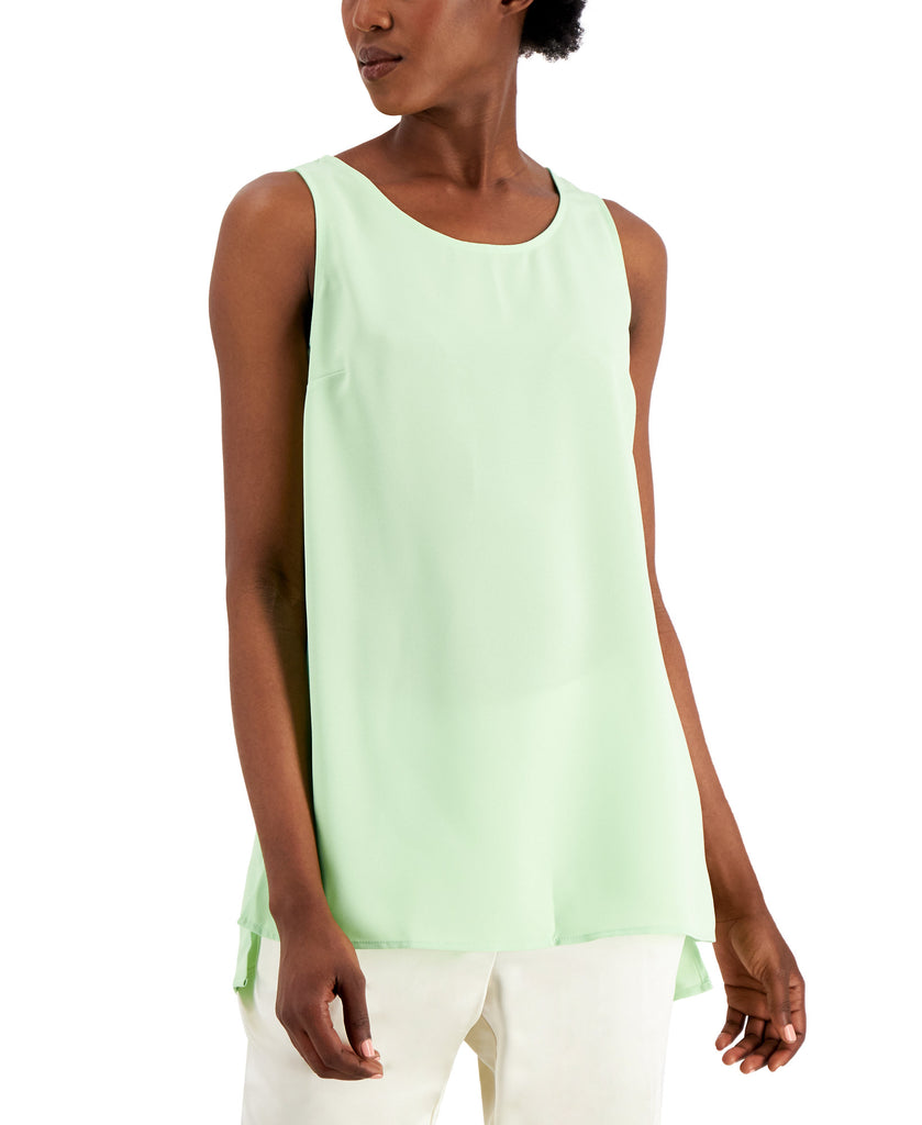 Alfani Women High Low Tank Top Pistachio Green