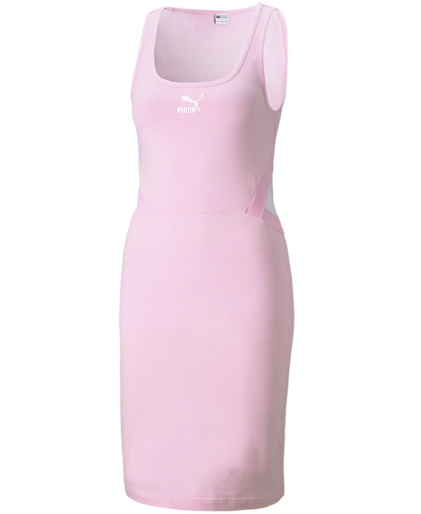 Puma Women Mesh Inset Bodycon Dress Rose Lady