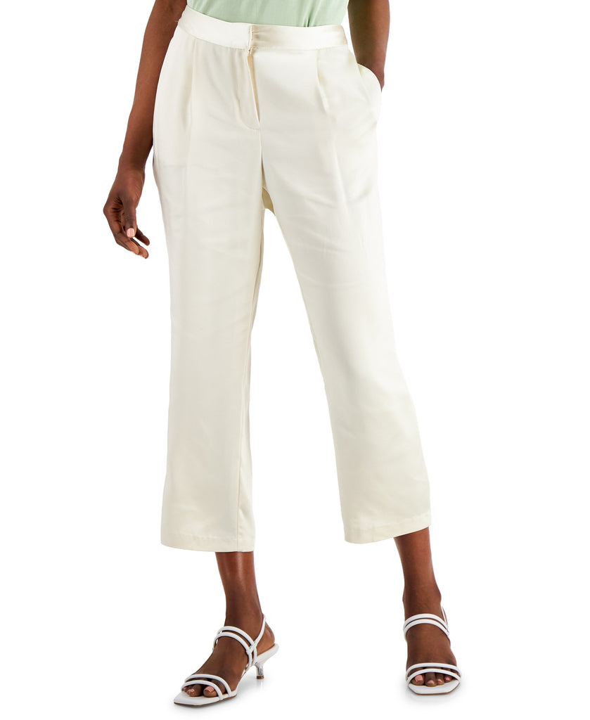 Alfani Women Flare Leg Ankle Pants Antique White