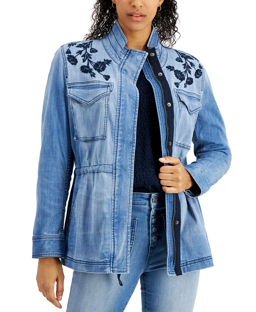 Style & Co Women Embroidered Jacket