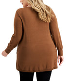 JM Collection Women Plus Studded Hem Sweater