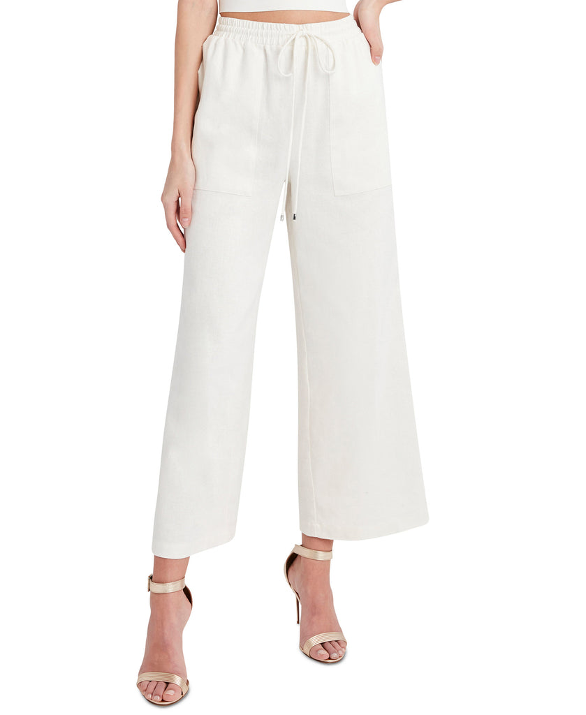 BCBGMAXAZRIA Women Pull On Wide Leg Pants White