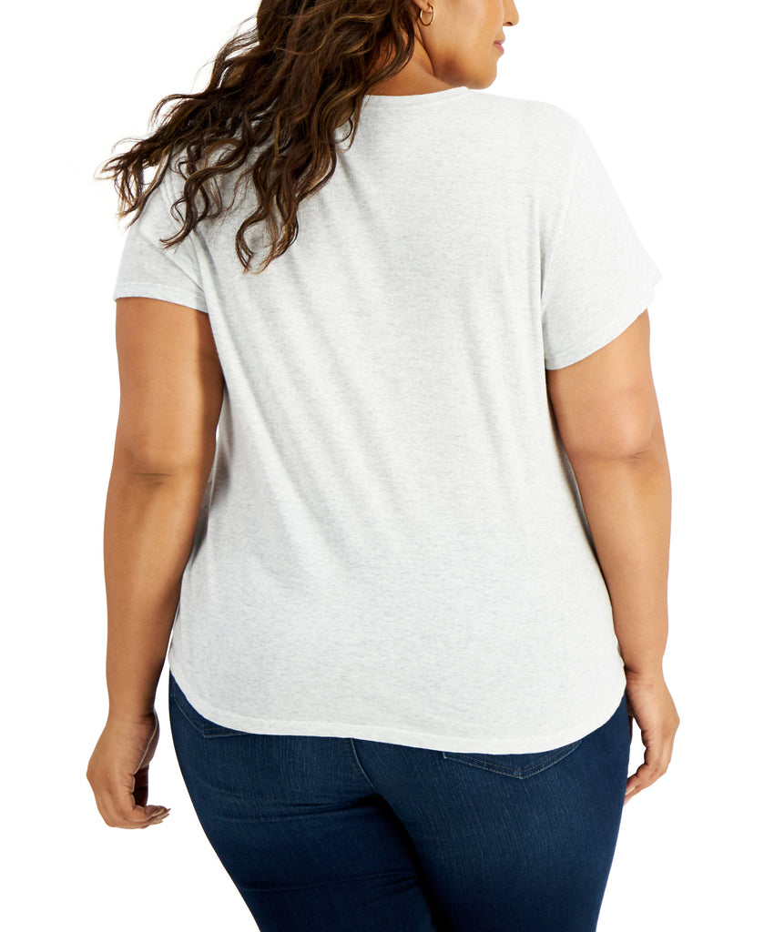 Style & Co Women Plus Cotton Graphic Print T Shirt