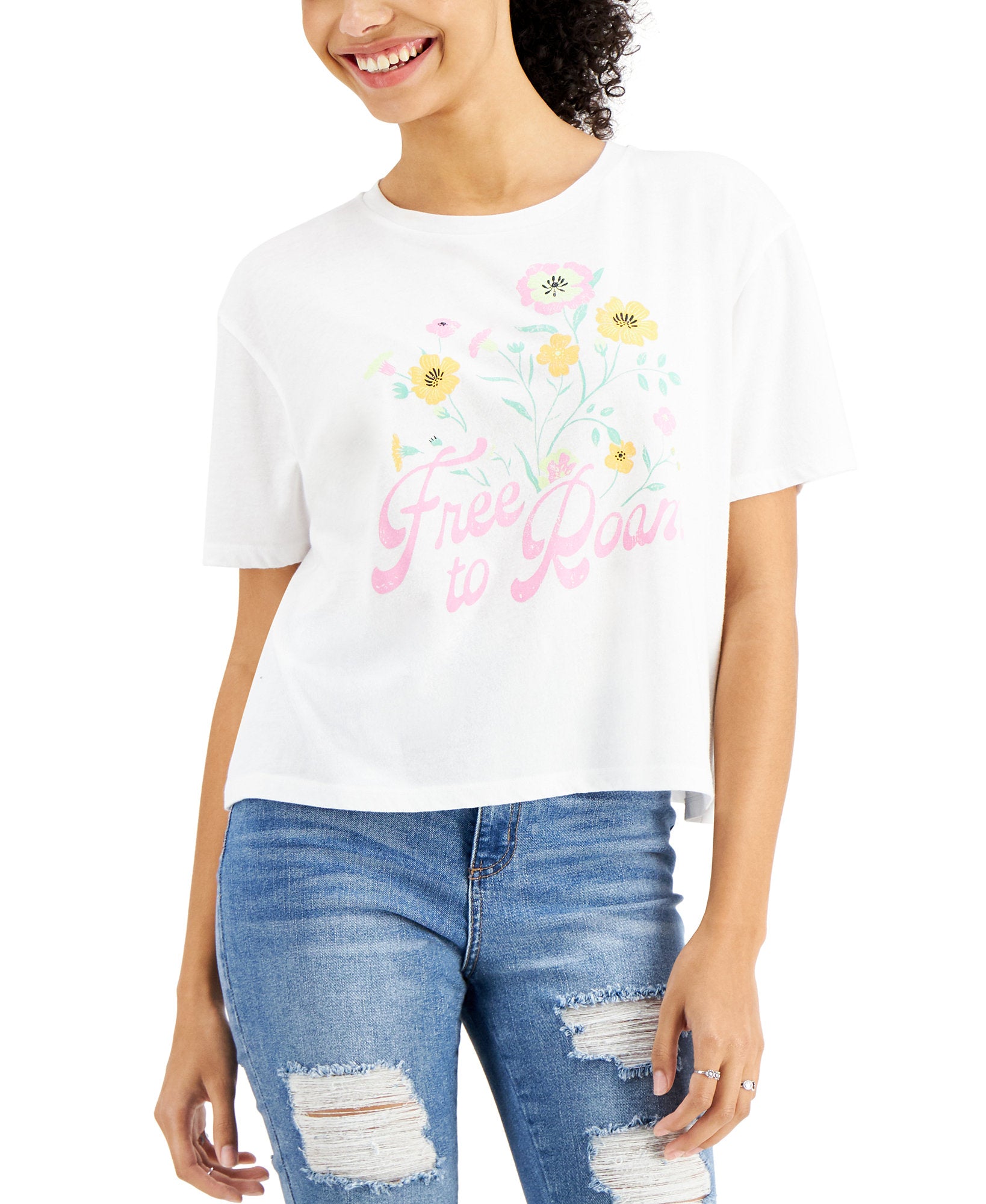 Grayson Threads Black Women Free To Roam Short Sleeve T Shirt White