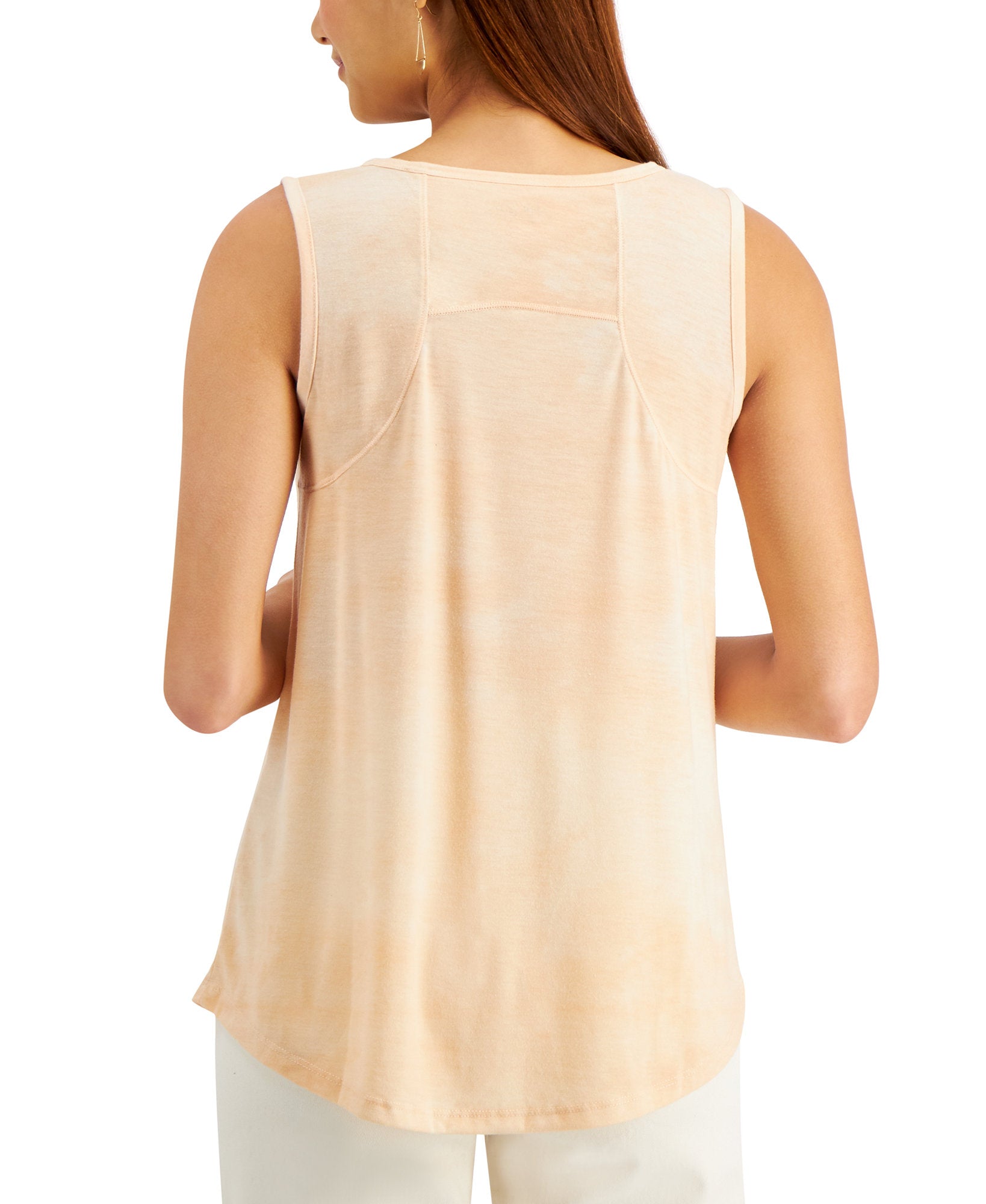 Style & Co Women Palm Shadow Graphic Print Tank Top