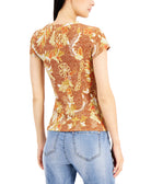 INC International Concepts Women Floral Print T Shirt