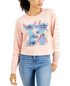 Disney Women Stitch Long Sleeve T Shirt Misty Rose
