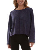 BCX Juniors Exposed Seam Low Back Top Denim
